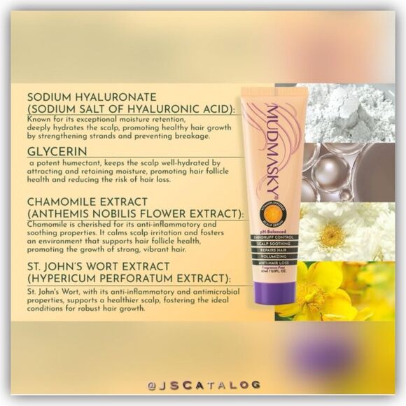 Mudmasky Vitamin-Infused Scalp Serum 60ml / 2.0 FL. OZ. - Strengthens and Thicke - Picture 3 of 7